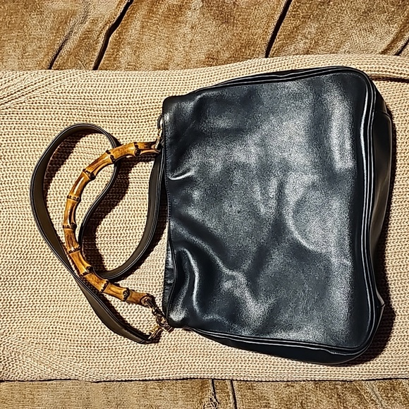 GUCCI Authentic RARE Bamboo 3way Handle Shoulder Bag Handbag Crossbody - Picture 2 of 12